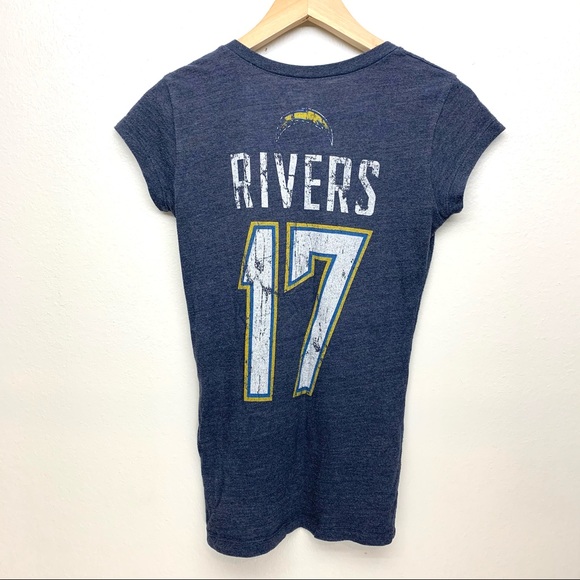 NFL Team Womens Chargers RIVERS Print T Shirt - Picture 2 of 8